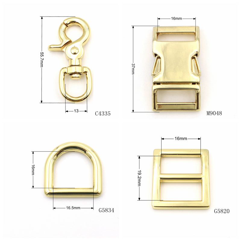 Matte Black Safety Metal Release Buckle Dog Collar Quick Release Buckle Bag Metal Lock Closure Buckle