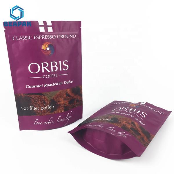 Printed Heat Seal Vacuum Zipper 150gsm Packaging Coffee Bags