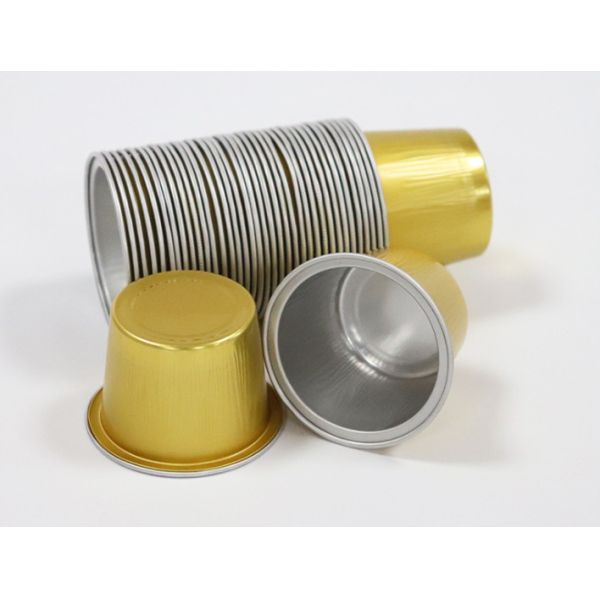 чашка чая алюминиевой фольги 40ml вокруг чашек алюминиевого пищевого контейнера алюминиевых выпивая