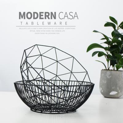 Gold Pink Iron Fruit Basket For Kitchen Table For Organizing Fruits And Vegetables 25-28cm