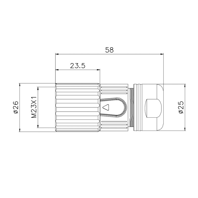 Pin 19Pin соединителя 19P 19 сигнала 8A 20A M23 гофрируя женскую штепсельную вилку собирает