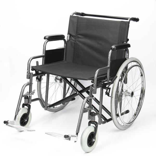8 altura de assento do peso corporal 51cm da obesidade de Front Wheel Folding Steel Wheelchair da polegada grande