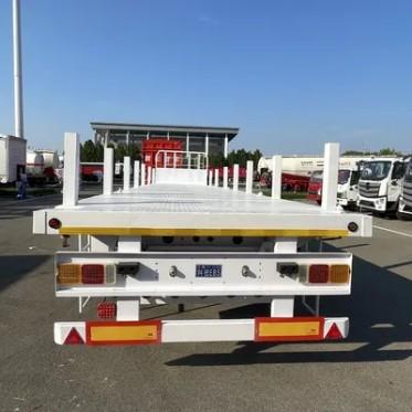 Timber Coil And Steel Container Haulage Side Column Flatbed Semi Trailer