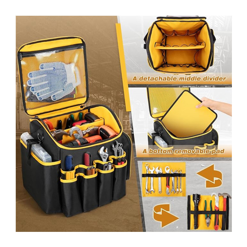 New Heavy Duty Wear-Resistant Tool Bag with Removable Dividers