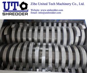 low speed -Plastic recycling, Double Shaft Shredder D4280 - Rubber Tire Waste Recycling Equipment - scrap metal shredder