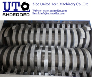 low speed -Plastic recycling, Double Shaft Shredder D4280 - Rubber Tire Waste Recycling Equipment - scrap metal shredder