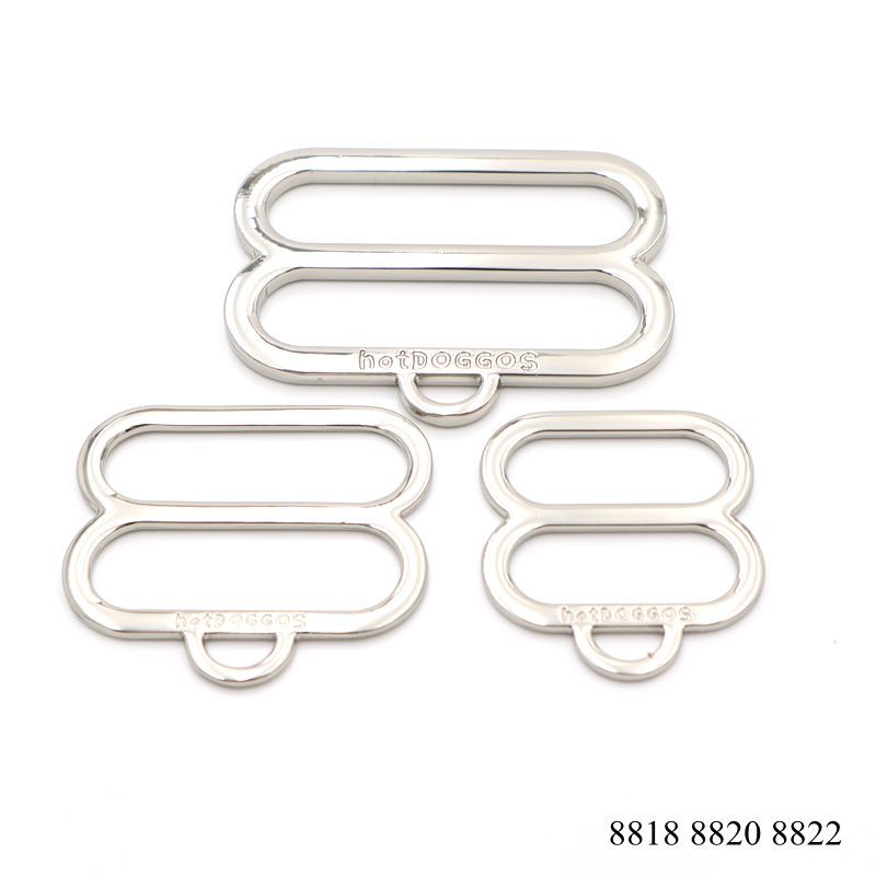 Quality Bikini Metal Connector E Buckle Custom Logo Engraved Adjust Buckle Accessories