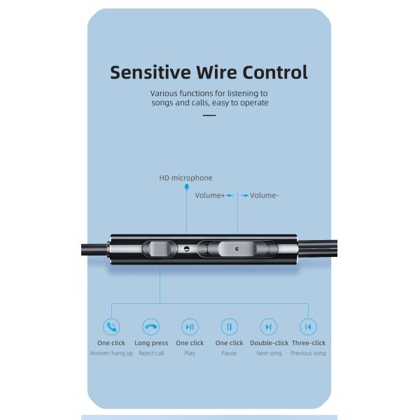 M15 auriculares con diafragma compuesto con cable 3.5mm PVC Mini auriculares