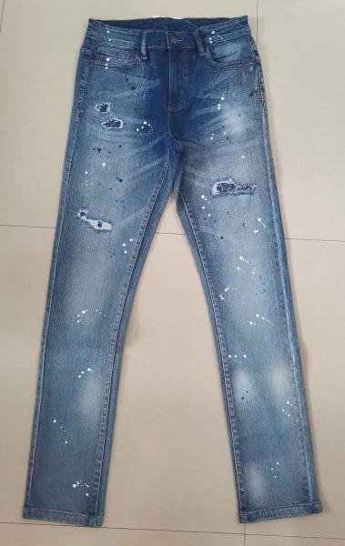 Stretch Fashion Men Jeans Denim Pants Full Length Trend Casual Jeans 1884