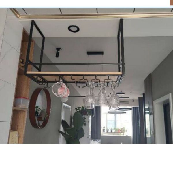 Functional Wood Ceiling Garden Tool Rack Store Display Stand for Garage Overhead Storage