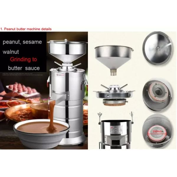 Food Machine Groundnut Almond Paste Grinding Machine Processing Peanut Butter Making Machine