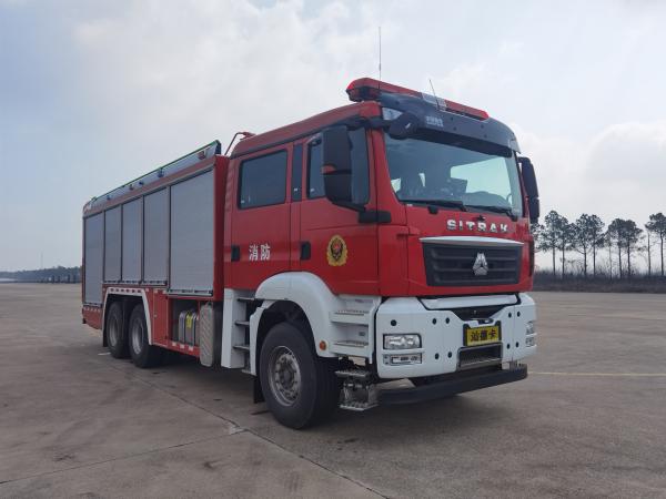 GF60 Dry Powder Fire Tanker Truck Platform Truck Fire 0.5MPa