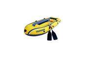 Bateau gonflable de PVC d'excursionniste jaune de plage, bateaux gonflables de nervure pour le sport aquatique