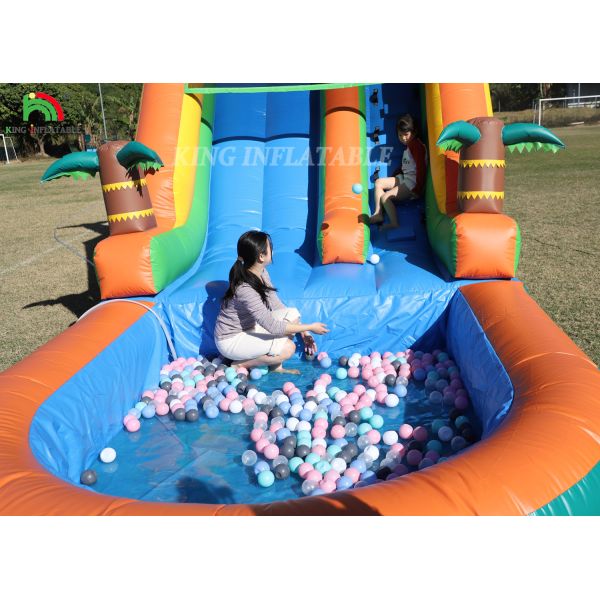 21x9x12FT Commercial  Grade PVC Bounce House Inflatable Water Slides Tropical Slide With Splash