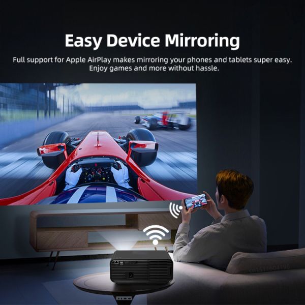 M7 High Brightness 1000 ANSI Lumens 1080P Native Full HD Projector with Android 12.0