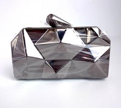 New metal diamond fashion clutch bag dinner diagonal portable shoulder bag woman packet will