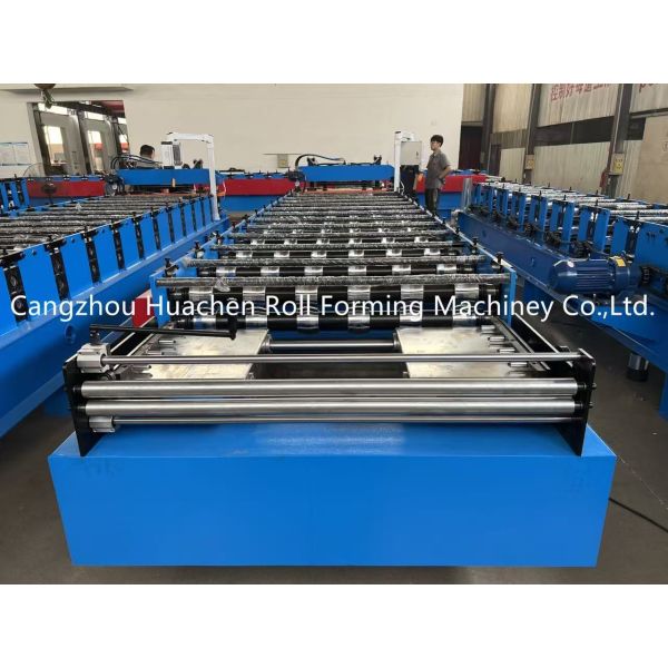 Hydraulic Motor Control Roofing Sheet Roll Forming Machine with 12 Stations for 0.3-0.6mm Material Thickness