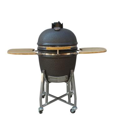 22 Inch Kamado Grill High Degree Fired Resistance Outdoor Charcoal Grill Grey color