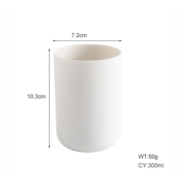ROSH 300ml Bathroom Tumbler Cup Simplicity Style Plastic Toothbrush Holder