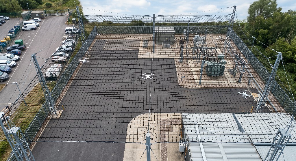 Industrial Overhead Netting | Flame-Retardant Nylon Anti-Drone Netting
