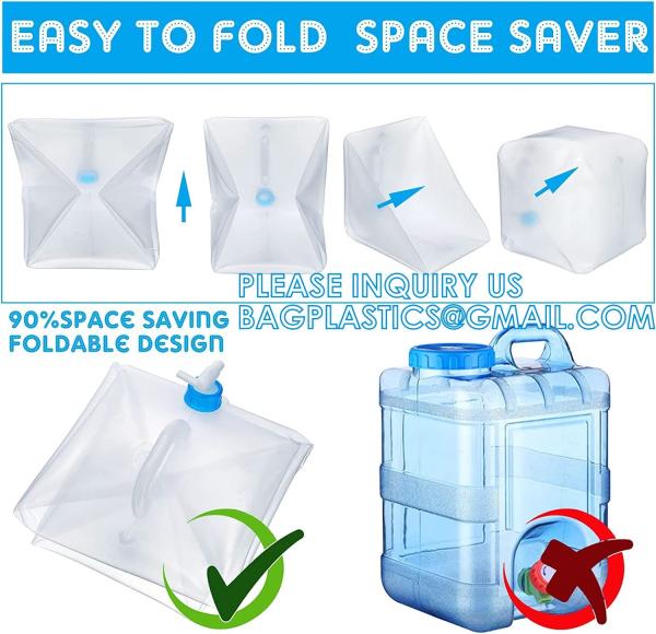 5L 10L 15L 20l Foldable And Portable Outdoor Sports Camping Hiking Gallon Water Carrier Collapsible Container