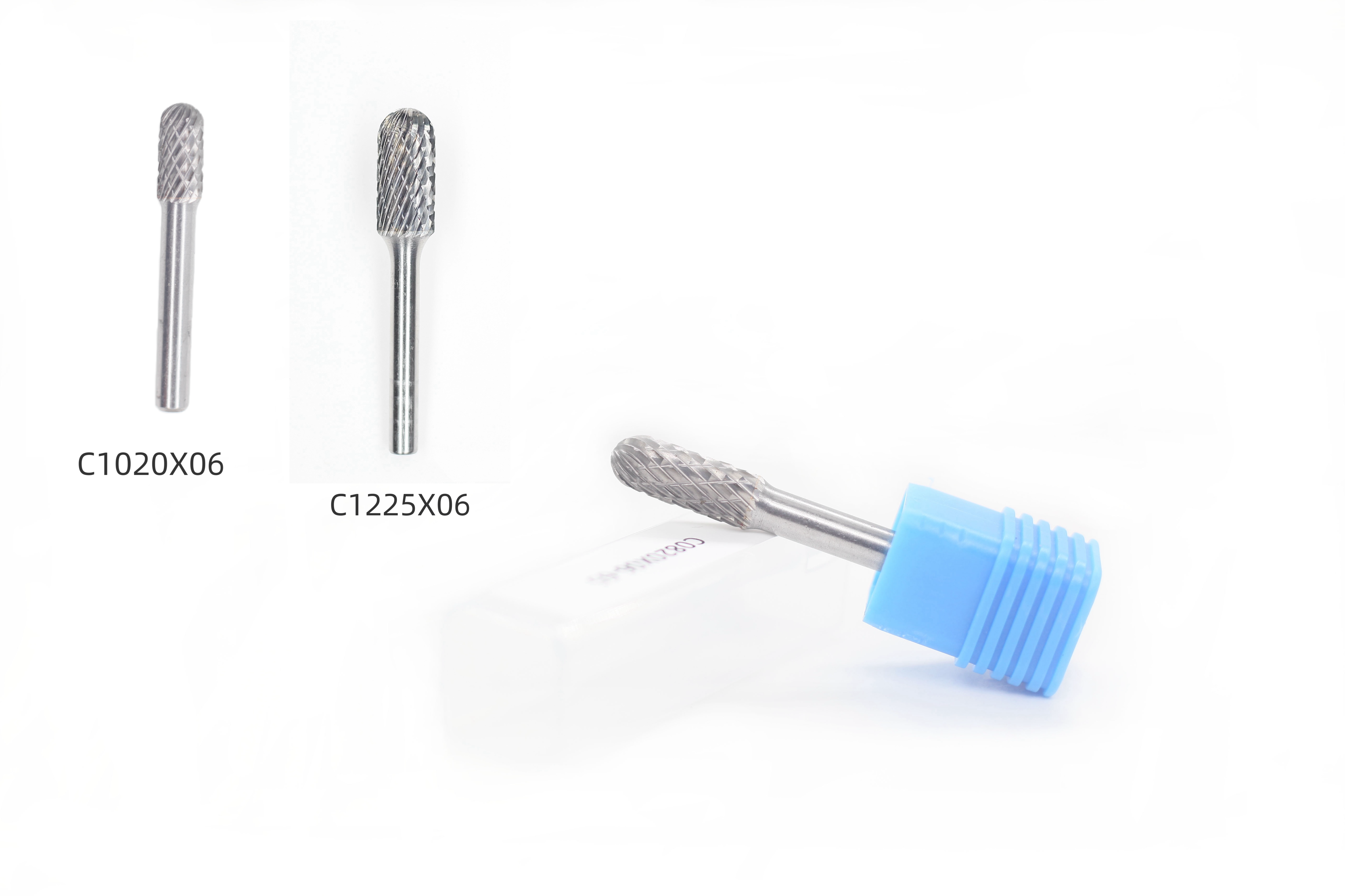 SC Cylindrical Radius Tungsten Carbide Burrs 8mm*20mm With 6mm Shank Standard Double Cut