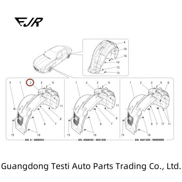 LH Front WheelHouse Guard For Quattroporte OEM 670102657 673010771 670009635 100% Tested