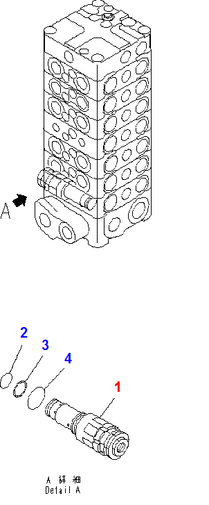 Komatsu Excavator Relief Valve Accessory PC200-5 main relief valve 709-70-51401/723-30-90101