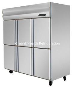 Congelador ereto comercial do restaurante da cozinha com dois/quatro/seis portas