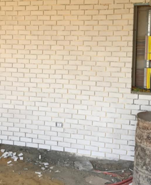 Кирпич выращиванный в питательной среде: облицовкой каменный 60x200mm искусства Faux SGS белой