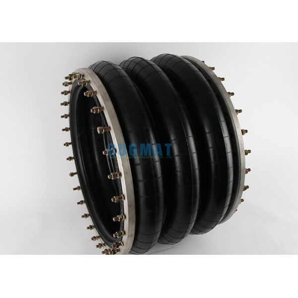 W01-358-7760 Firestone Air Spring Style 312 Ribbed Neck Aluminum Bead Rings Unequal Spacing 17/8 B,N,W