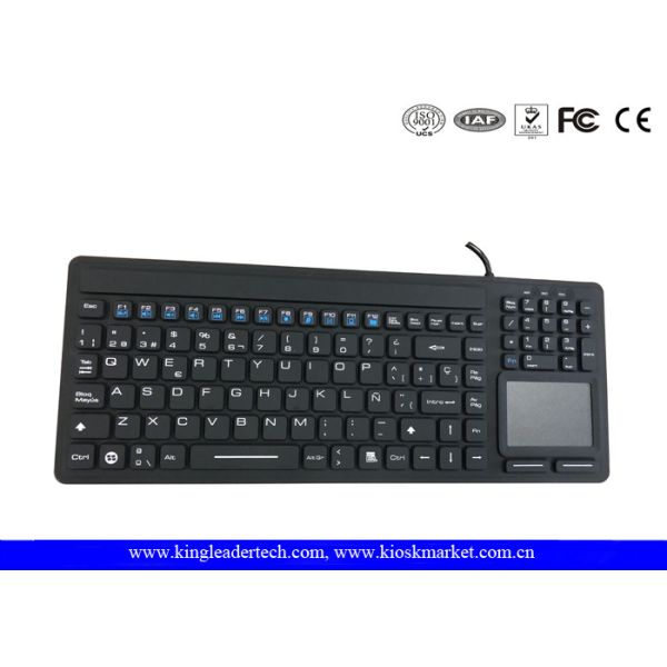 Medical Sealed Keyboard Spanish Layout Touchpad Numeric Pad Function Keys