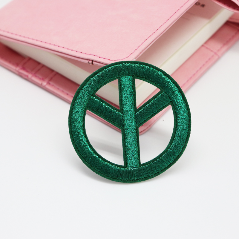 3D Embroidery Logo Patches Green