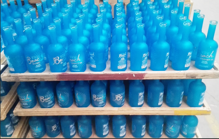 OEM Whiskey Glass Bottle Hot Stamping Decorative Whiskey Bottles