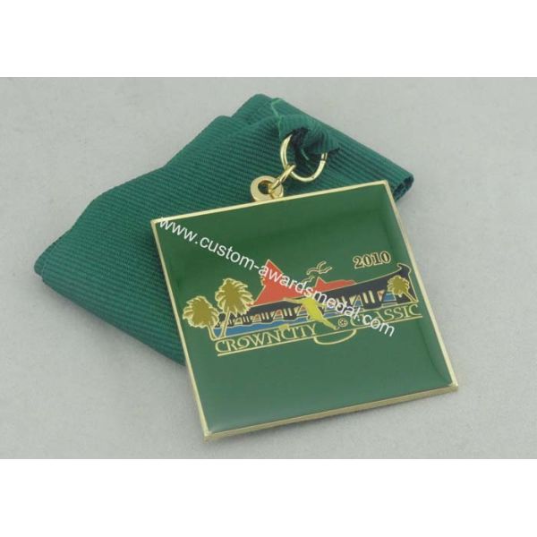 6th Annual Youth Triathlon Ribbon Medals , Full Color Printing Ribbon With Long Ribbon