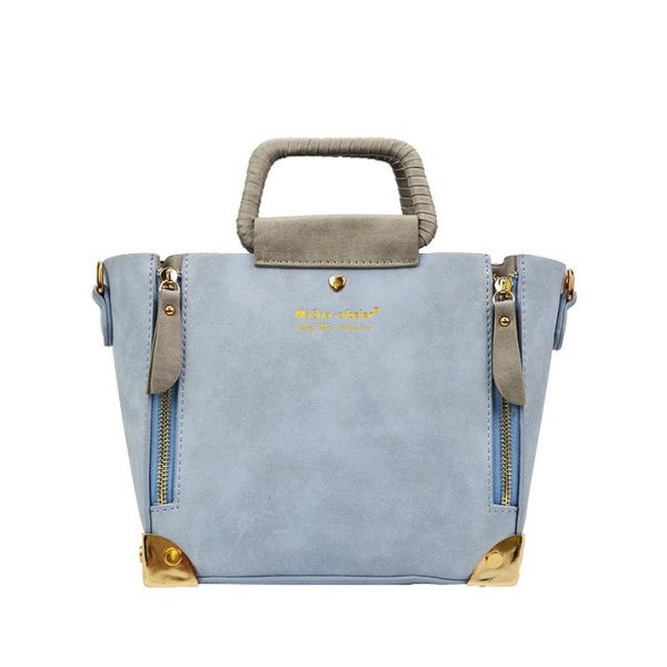 2016 new women's fashion spell color Korean Metal Boston handbag shoulder Messenger Bag