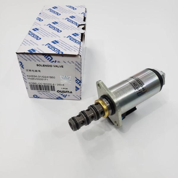 OUSIMA Solenoid Valve Engine KWE5K-31/G24YB50 YN35V00051F1 For Excavator Electric Parts Kobelco SK200-8 SK250-8