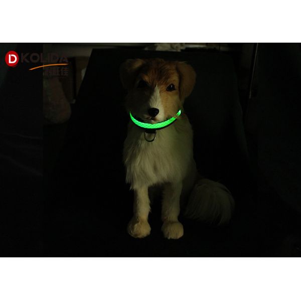 Size S / M / L Light Up Dog Collar LED Nylon Chain Choke Training Leashes