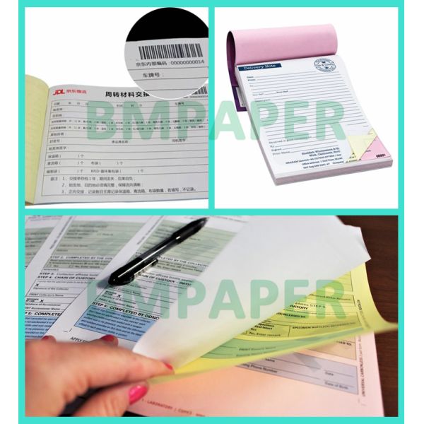 55 ггм 60 ггм многокопия NCR Carbonless Копировальная бумага Синий или черный Изображение 860 x 610 мм