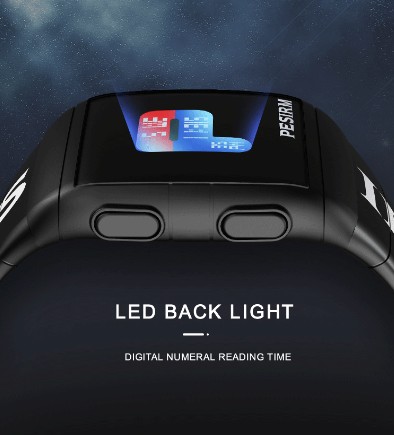 дозоры спорта цифровых часов дисплея лькд для людей водоустойчивых