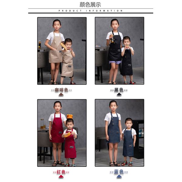 Custom Logo Kids Cooking Apron and Chef Hat Set for Kids Digital Print OEM/ODM Accepted