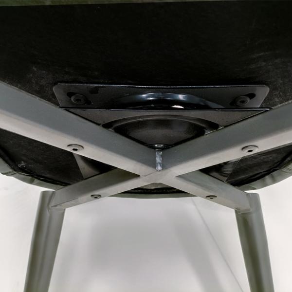 Streamlined Backrest Black Swivel Dining Chairs Contemporary