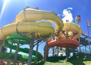 Giant Spiral Tube Water Slide , Outdoor Swimming Pool Adult Water Slide FRP