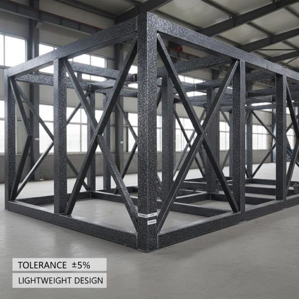Blast Painted Galvanized Surface Steel Structure Building with 50-300mm Flange Width and Wind Snow Seismic Resistant Design