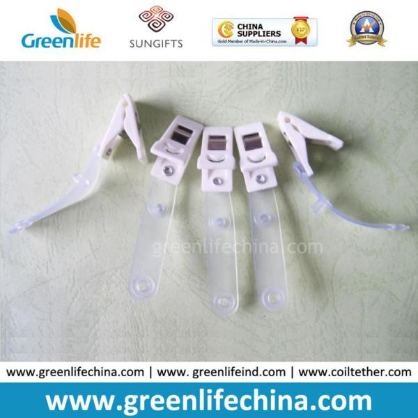 White Color Plastic Hot Sale Office Stationery ID Promotional Clips
