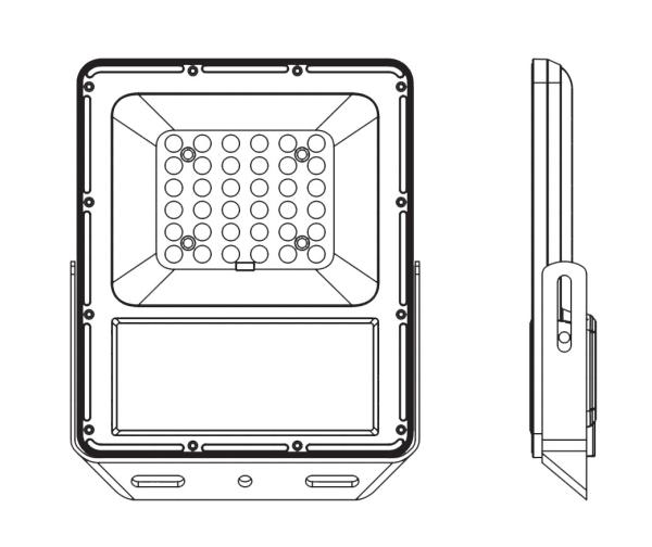 luz de inundação de alumínio 6500K impermeável exterior da bateria solar de 170lm/W ADC12