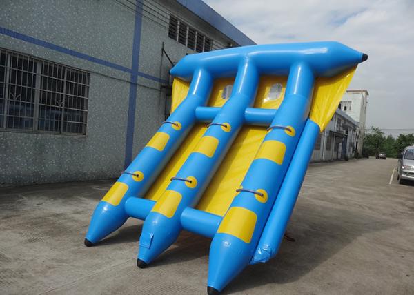 Commercial Grade Rental Towable Inflatables Water Game Flying Fish For Seashore