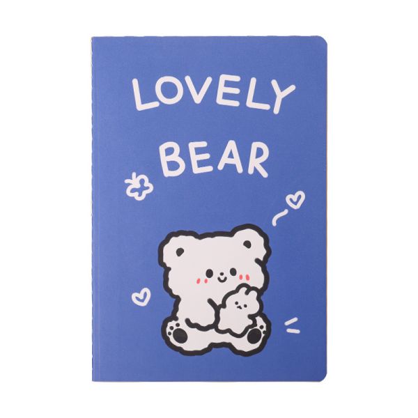 Kawaii dessin animé Petit ours Cahier A5 Taille pas d'adhésif Parfait pour les amateurs de papeterie