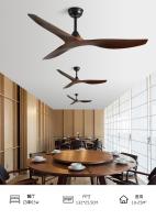 Ventilateur de plafond nordique de 6 vitesses de 52 pouces avec télécommande légère pour chambre et salon Ventilateur électrique