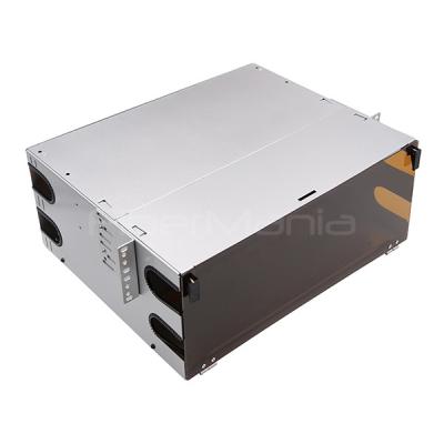 4U 19inch Fiber Optic Patch Panels Loads 12 SC Single Mode Fiber Optic Cassette Module